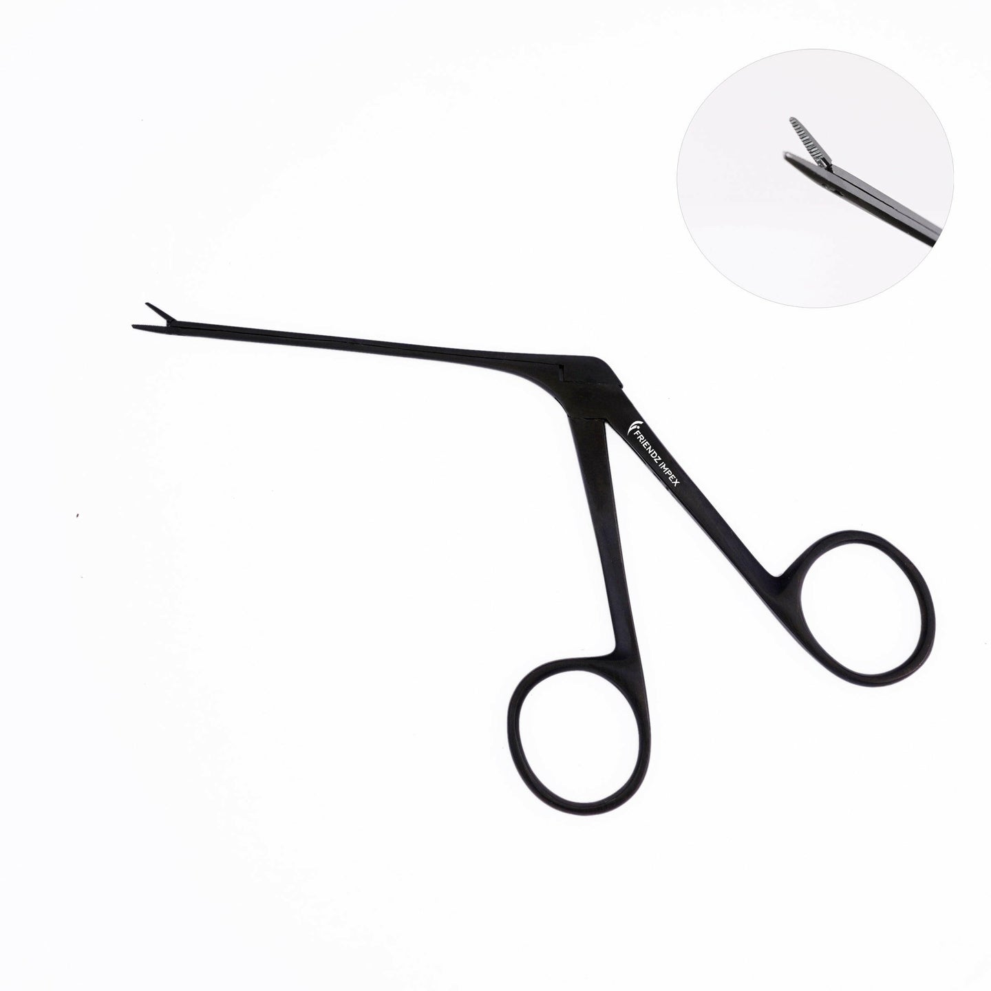 ENT forceps bundle of 4 pcs 8cm cup forceps 8cm ear black and Dull finish 8.5cm crocodile forceps.