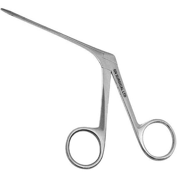 GN SURGICAL LTD stainless steel dental surgical instrument with angled tip and finger rings