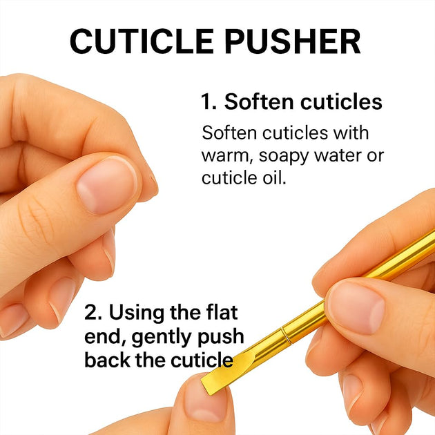 Professional Cuticle Tool, Double-Ended Paddle and Blade, Gold, 14 cm G.N SURGICAL LTD  GN SURGICAL LTD