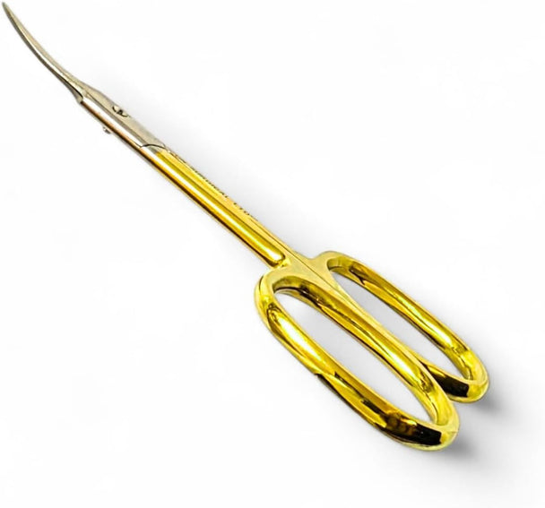 Professional Cuticle Scissors with Sharp Edge, Gold Finish Nail Care Tool for Precision Trimming GN SURGICAL LTD  GN SURGICAL LTD