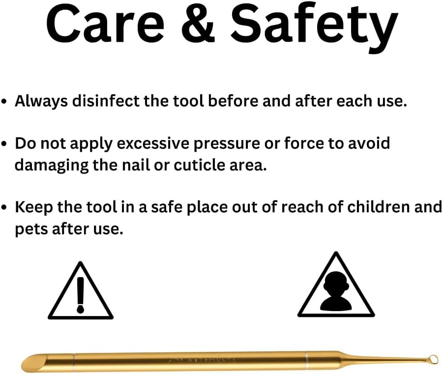 Double-Ended Cuticle Pusher, Gold, Professional Manicure and Pedicure Tool for Nail Care GN SURGICAL LTD  GN SURGICAL LTD