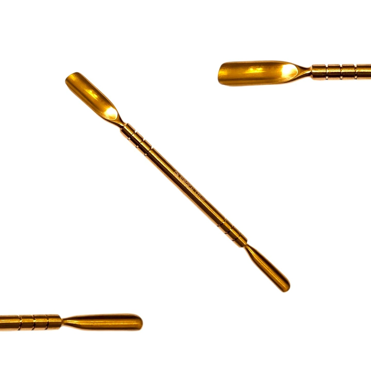 Professionellt nagelbandsverktyg, dubbeländad paddel och blad, guld, 14 cm G.N SURGICAL LTD SCISSORS GN SURGICAL LTD