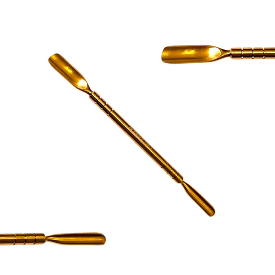 Professionellt nagelbandsverktyg, dubbeländad paddel och blad, guld, 14 cm G.N SURGICAL LTD SCISSORS GN SURGICAL LTD