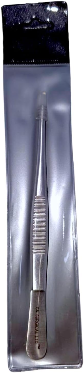 Professional 13cm Stainless Steel Thumb Forceps – Straight Blunt Tweezers with Serrated Tip, Multipurpose Tool for Dressing, Craft, and Garden Use GN SURGICAL LTD  GN SURGICAL LTD