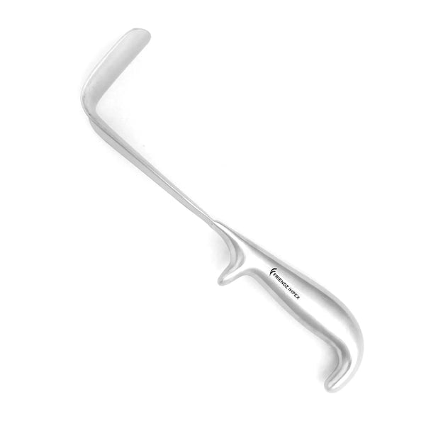 Stainless steel surgical dental retractor instrument with ergonomic handle from GN SURGICAL LTD