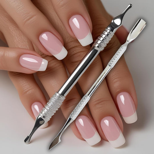 Professional Double-Ended Cuticle Pusher, Stainless Steel, Textured Grip Handle G.N SURGICAL LTD  GN SURGICAL LTD