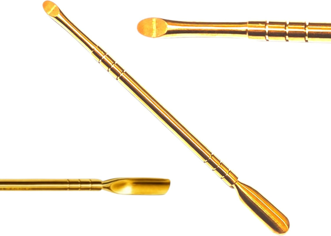 Professional Cuticle Pusher Grooming Tool – Double-Ended Paddle and Blade, Gold, 14.5 cm GN Surgical Cuticle Tools GN SURGICAL LTD