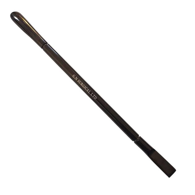 Professional Stainless Steel Cuticle Pusher, Dual-Ended, Matte Black G.N SURGICAL LTD  GN SURGICAL LTD
