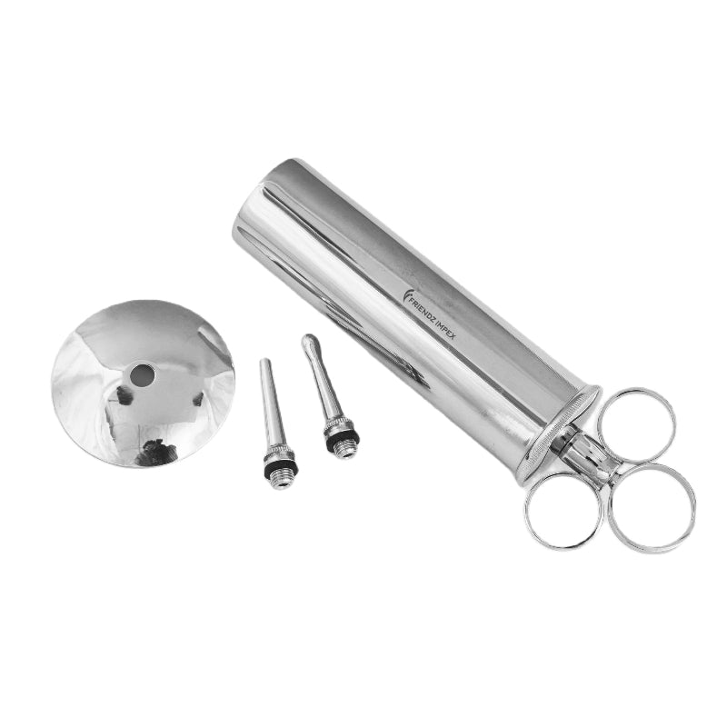 Ear Syringe with 2 nozzels - 4 OZ - Brass with chrome finish - FREE POSTAGE Friendz Impex Business & Industrial: Healthcare, Lab & Dental:Handpieces & Instruments:Surgical & Orthopedic Instruments GN SURGICAL LTD