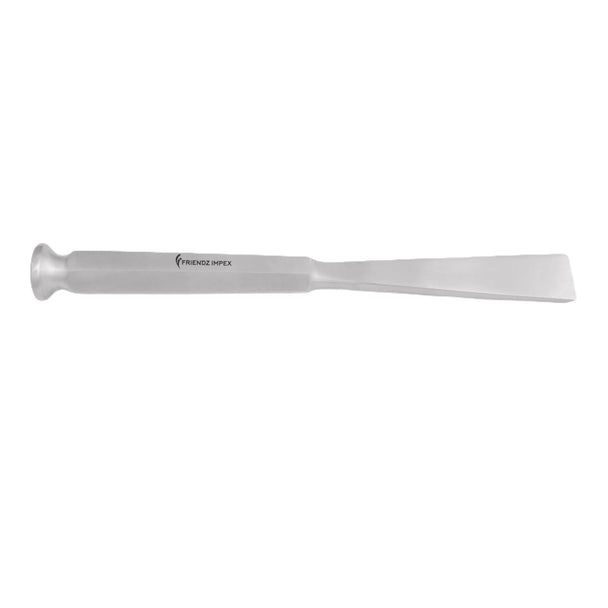 Orthopedic chisel with stainless steel handle surgical instrument.