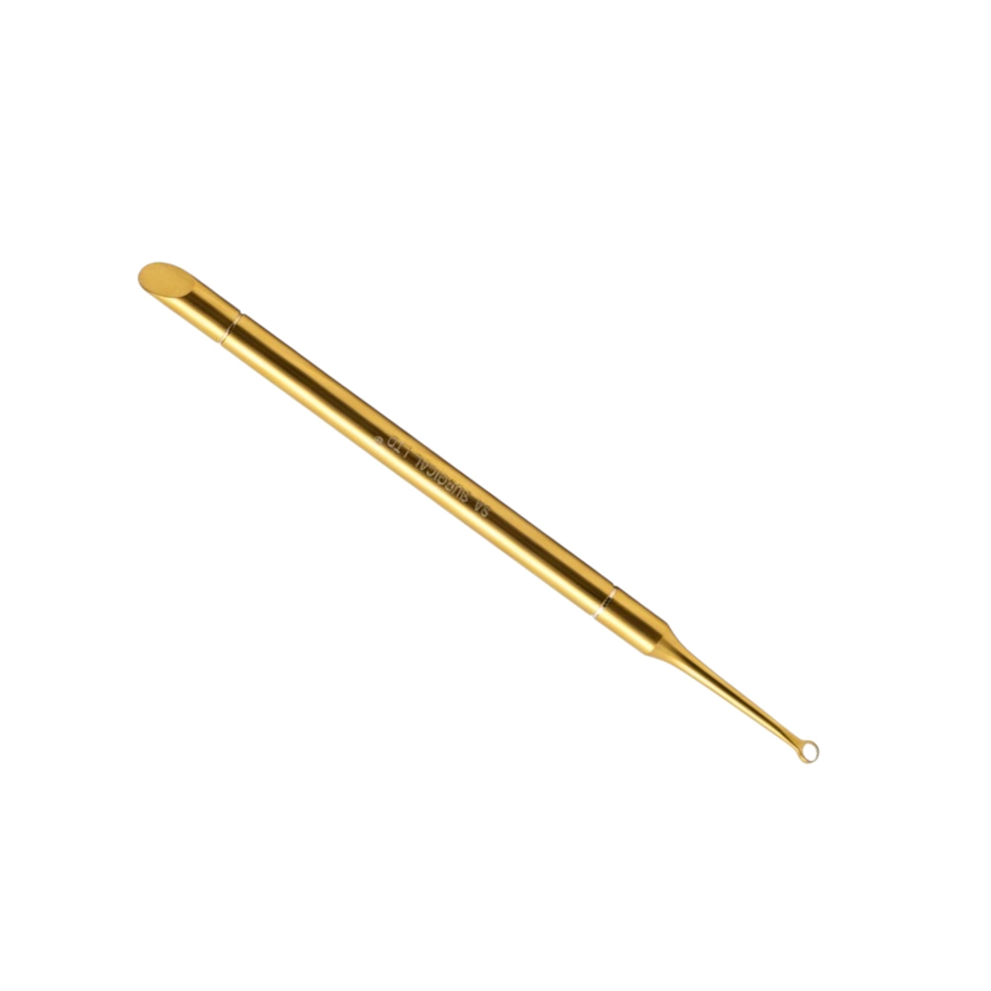 Gold Double-Ended  Blackhead remover Cuticle Pusher & Ear Pick Tool – Premium Gold Finish