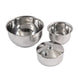 3 STAINLESS STEEL SURGICAL BOWL.