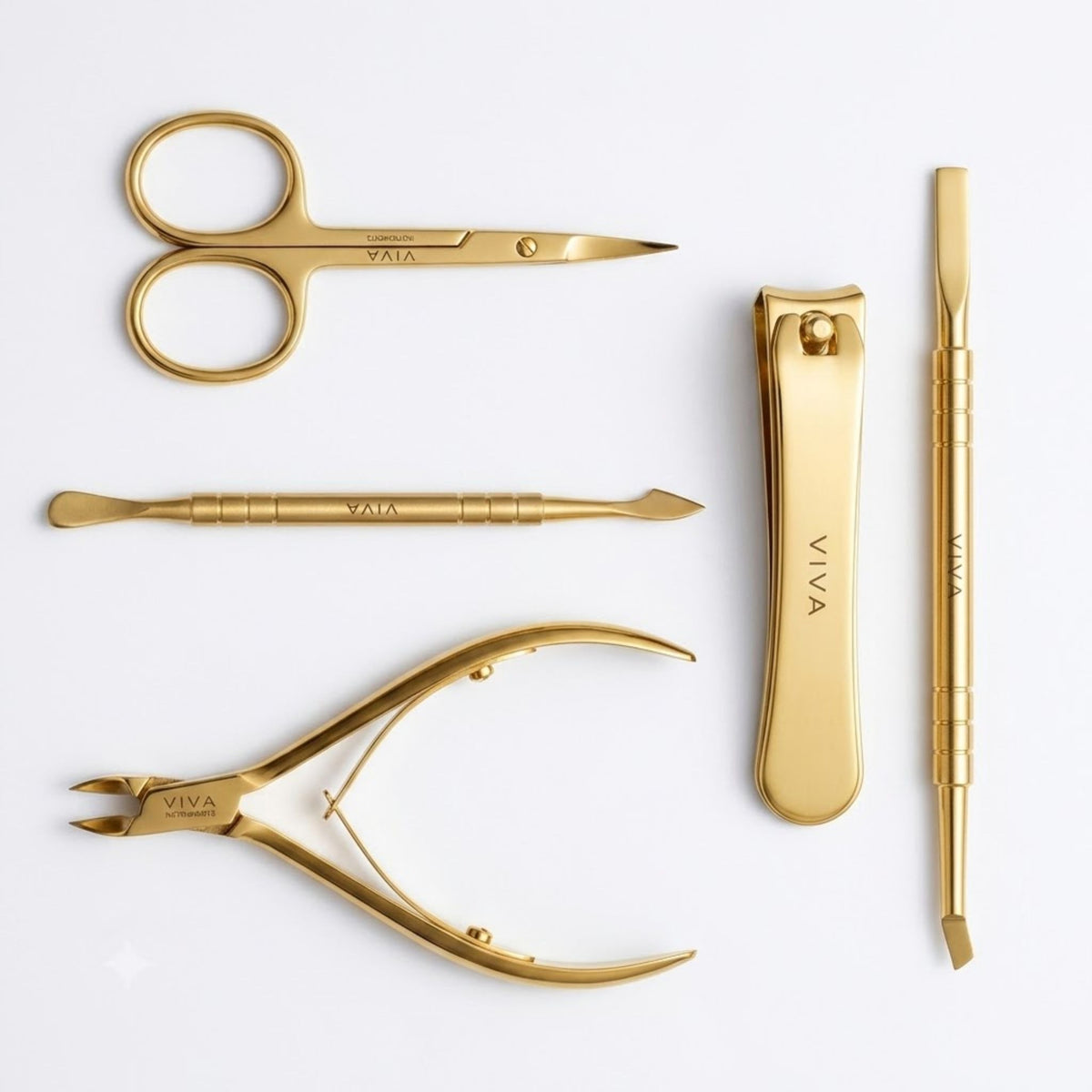 Manicure Tool Kit - 5 Pieces Gold
