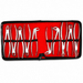 Assorted dental extraction forceps arranged in a black zip case with a red lining