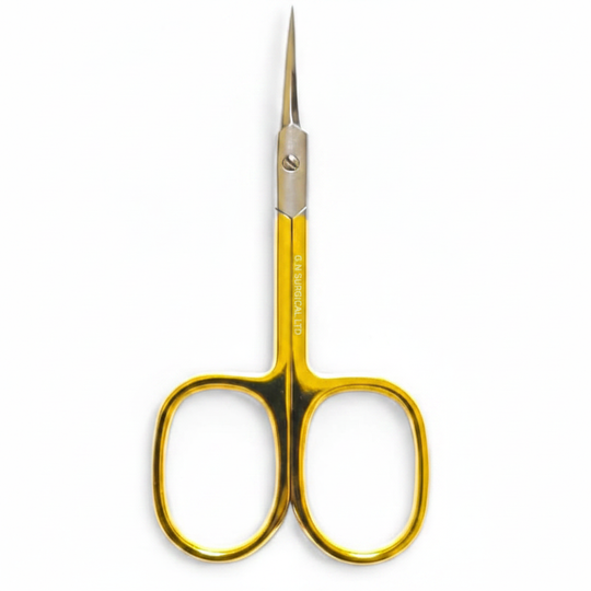Gold Cuticle Scissors Front View