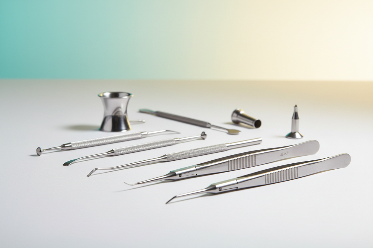 Micro Ear forceps, Ent Instruments with nice background photo