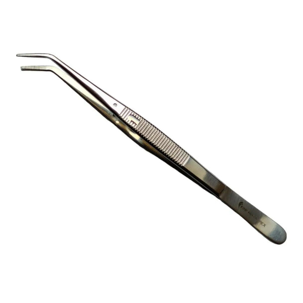 Stainless steel dental surgical tweezer with angled tip, GN SURGICAL LTD reusable instrument