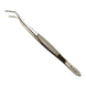 Stainless steel angled dental tweezer instrument on white background, GN SURGICAL LTD