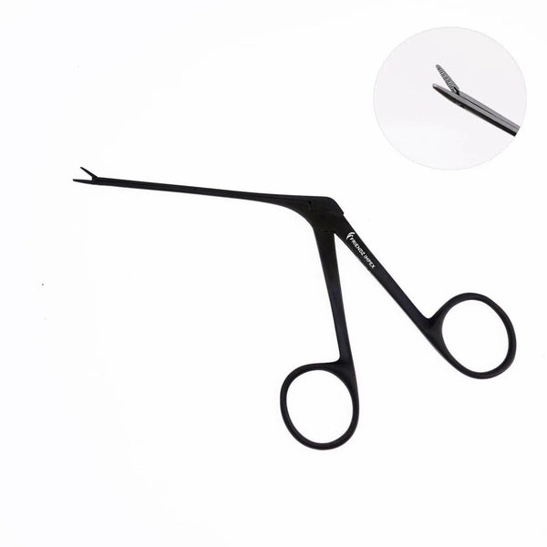 Black surgical dental instrument with serrated tip, GN SURGICAL reusable tool